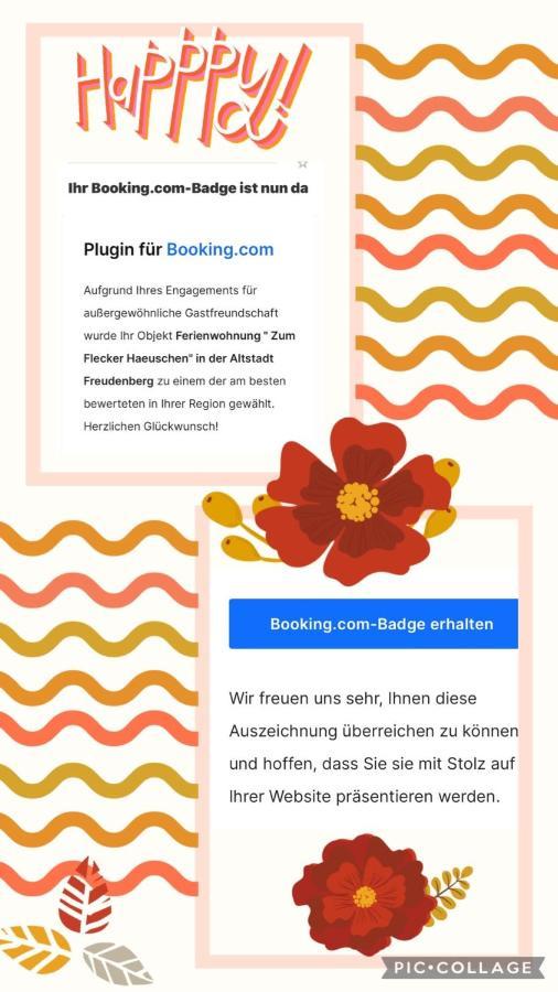 Ferienwohnung " Zum Flecker Haeuschen" In Der Altstadt Freudenberg 弗罗伊登贝格 外观 照片